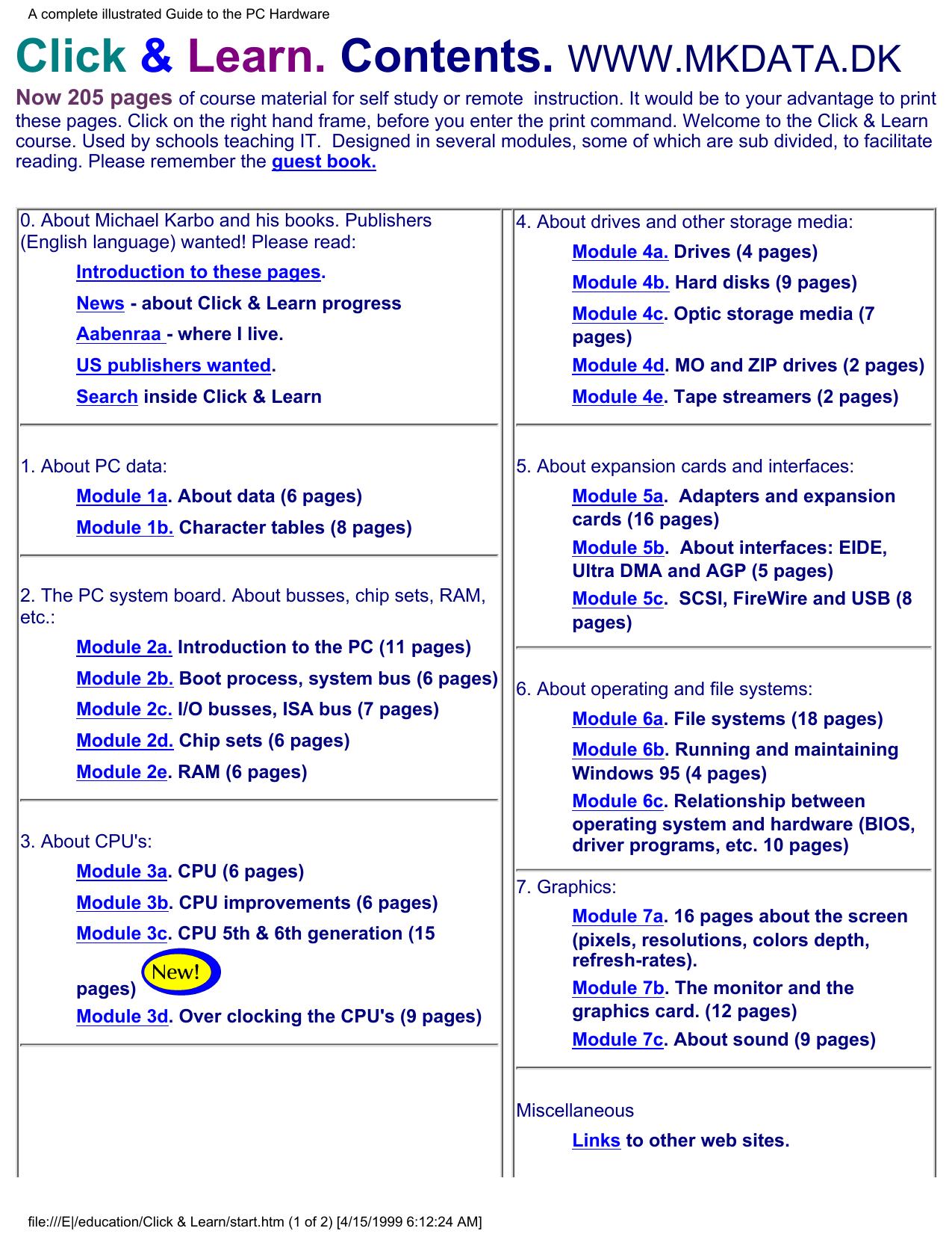 A complete illustrated Guide to the PC Hardware