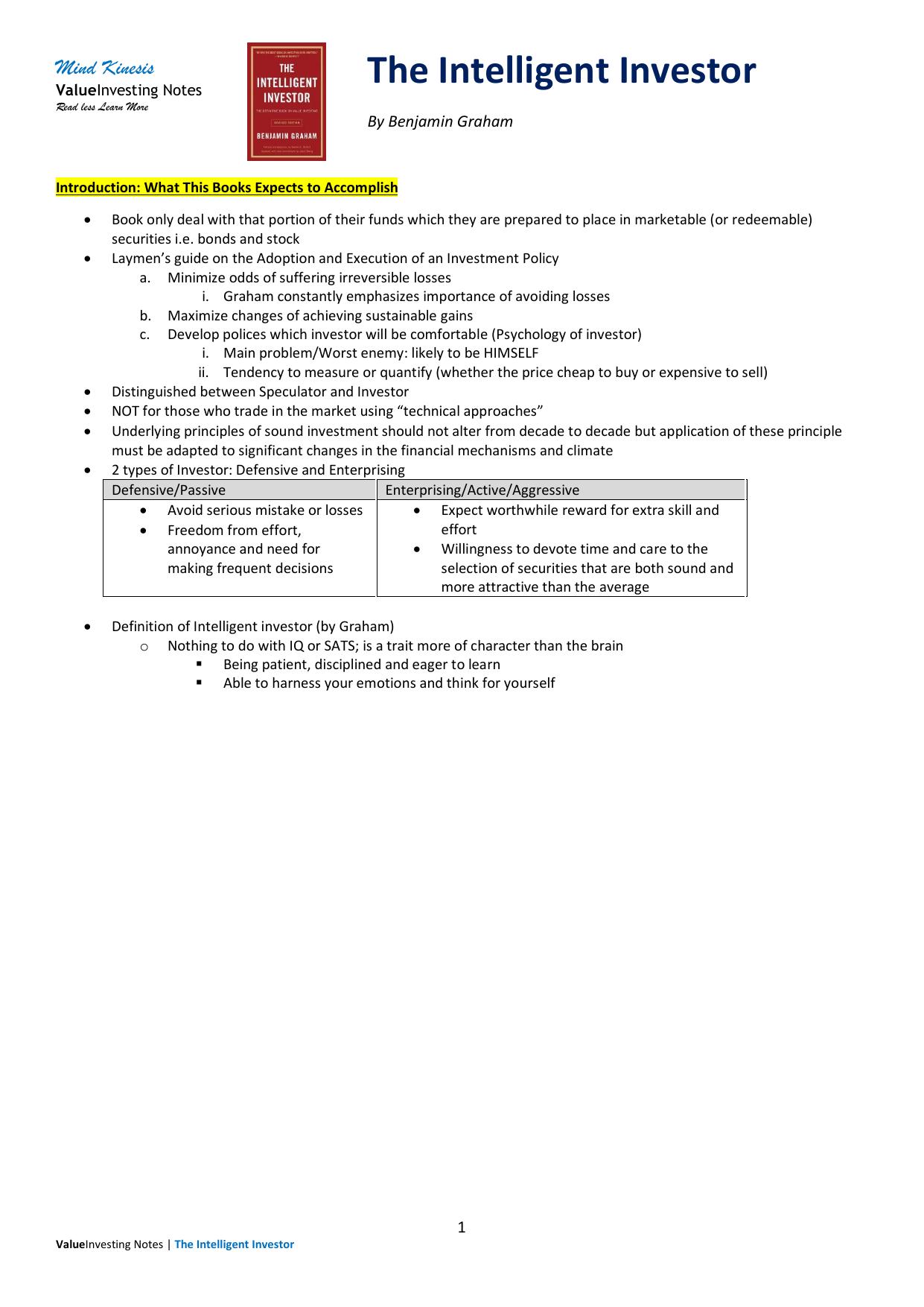 The-Intelligent-Investor-ValueInvesting-Notes