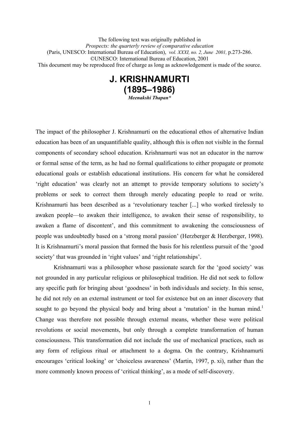 J. Krishnamurti