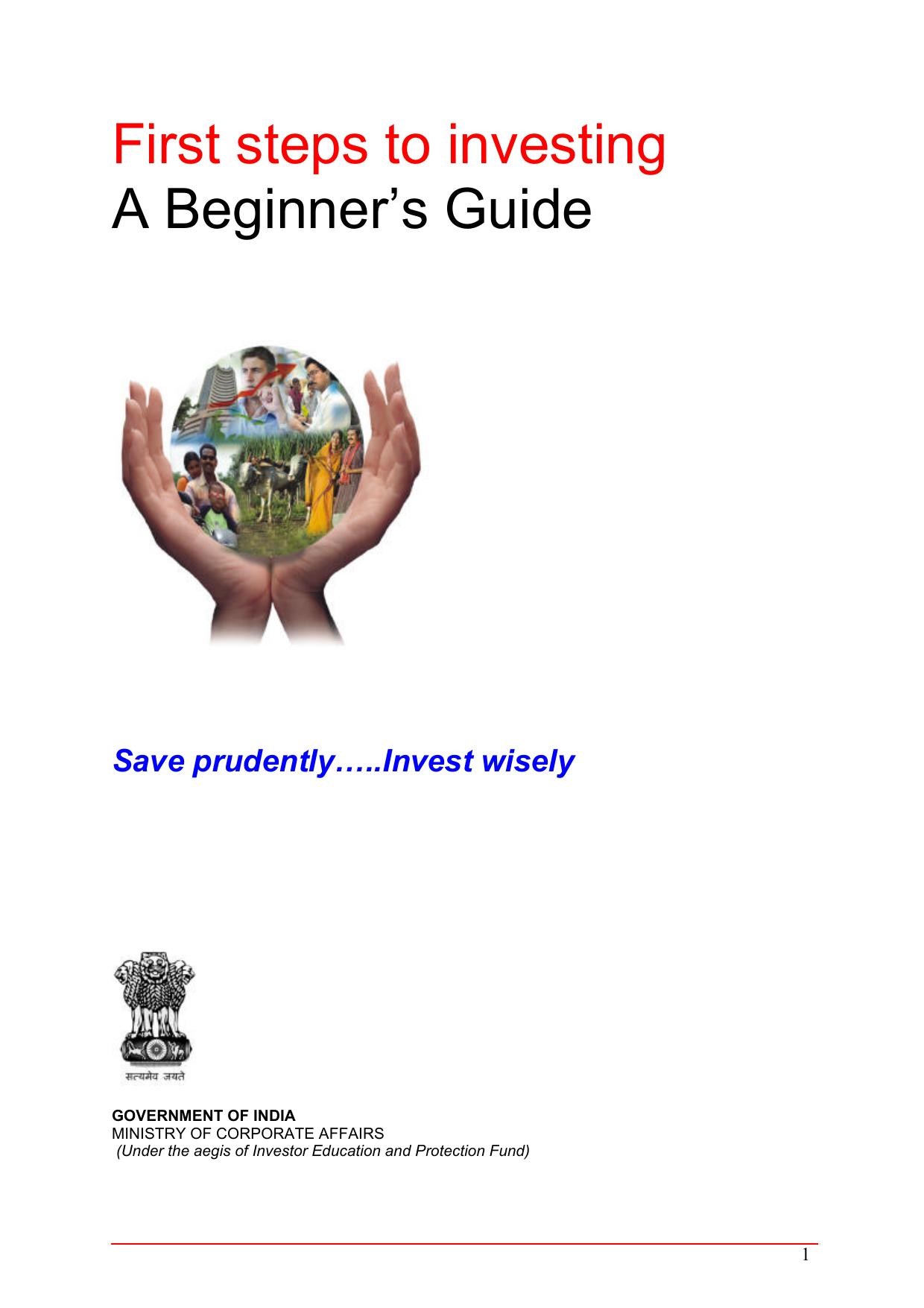 First Steps to Investing A Beginners Guide Prithvi Haldea.…